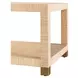 Patricia Natural Grasscloth Coffee Table With Antique Brass Foot Caps