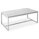 Isolde White and Brushed Nickel Rectangular Marble Top Cocktail Table