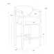 Gavina Gifford Script Upholstered Counter Height Stool
