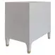 Amber Light Grey Faux Shagreen Soft Close 3 Drawer Side Table