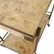 Cash Matte Burl Wood Bar Cart