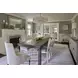 Fairfield Crisp White Linen Dining Chair With Matte White Lacquer Frame