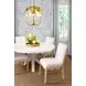 Lanister White Linen Performance Fabric Dining Chair With Cerused Oak Frame