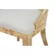 Rafferty White Linen Performance Fabric Dining Chair With Matte Burl Wood Frame