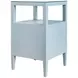 Roscoe Textured Light Blue Linen Soft Close 2 Drawer Side Table