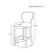 Tally White Linen Performance Fabric Counter Height Stool With Cerused Oak Frame