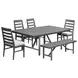 Navarro Outdoor Dining Mocha Outdoor 86" Rectangular Dining Table
