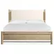 Sunset Cove Sanibel Brown and Cream California King Upholstered Panel Bed