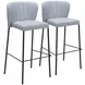 Linz Gray Bar Stool Set of 2