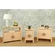 Parker Natural Grasscloth Soft Close 2 Drawer Side Table