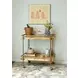 Cash Matte Burl Wood Bar Cart