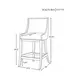 Keaton White Linen Performance Fabric Counter Height Stool With Cerused Oak Frame
