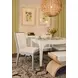 Janna White Linen Curved Base Stool In Cerused Oak Frame