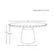Lucian Matte White Lacquer 61.5" Dining Table With Studded Edge Top And Tapered Base