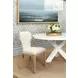 Tally White Linen Performance Fabric Dining Chair With Cerused Oak Frame