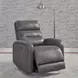 Ridgewell York Charcoal Leather Glider Power Recliner with USB Charging