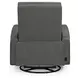 Ridgewell York Charcoal Leather Glider Power Recliner with USB Charging