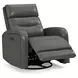Ridgewell York Charcoal Leather Glider Power Recliner with USB Charging