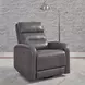 Ridgewell York Charcoal Leather Glider Power Recliner with USB Charging
