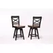 Choices Black Oak X Back Counter Height Stool