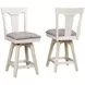 Choices Antique White Panel Back Upholstered Counter Height Stool Set of 2