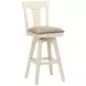 Choices Antique White Panel Back Upholstered Counter Height Stool Set of 2