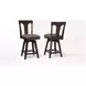 Choices Black Oak Panel Back Upholstered Counter Height Stool Set of 2