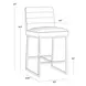 Spyros Overcast Gray Upholstered Counter Height Stool