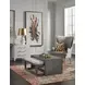Amber Textured White Linen Soft Close 3 Drawer Side Table