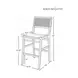 Astrid Matte White Lacquer Counter Height Stool