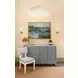 Hayden Light Blue Bow Back Performance Linen Dining Chair