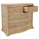 Celine Natural Rattan 4 Drawer Soft Close Sculptural Accent Chest