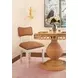 Hayden Camel Bow Back Faux Leather Dining Chair