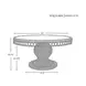 Gabrielle Natural Rattan 60" Dining Table With Decorative Apron And Glass Top
