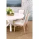 Lanister White Linen Performance Fabric Dining Chair With Cerused Oak Frame