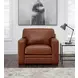 Langston Nutmeg Leather Upholstered Accent Chair