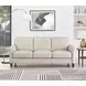 Lachlan Vanilla Leather 84" Sofa