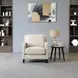 Arden Vanilla Leather Upholstered Accent Chair