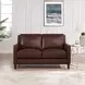 Arden Chestnut Leather 60" Loveseat