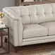 Elric Vanilla Leather 84" Sofa