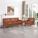 Lachlan Nutmeg Leather 84" Sofa