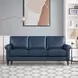 Lachlan Navy Leather 84" Sofa