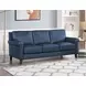 Lachlan Navy Leather 84" Sofa