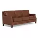 Camden Pecan Leather Living Room Set