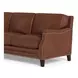 Camden Pecan Leather 87" Sofa with Nailhead Trim