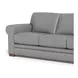 Camden Silver Leather 87" Sofa with Nailhead Trim