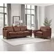 Halwyn Pecan Leather 89" Sofa