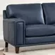 Halwyn Navy Leather 89" Sofa