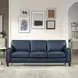 Halwyn Navy Leather 89" Sofa
