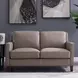 Arden Taupe Leather 60" Loveseat